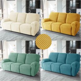 Chair Covers 1 2 3 Seater Polar Fleece Recliner Sofa Cover Elastic Spandex Couch Slipcover Lazy Boy Armchair For Living Room Furniture