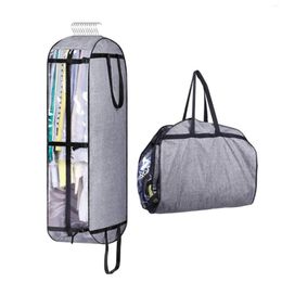 Storage Bags Hanging Garment Bag Large Capacity Closet Clothing Moving Travel With Hooks