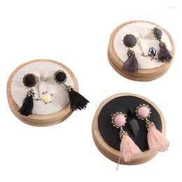 Jewellery Pouches Bamboo Display Ear Stud Earrings Rings Pendant Collection Storage Organiser Tray Holder