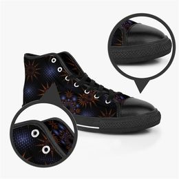 GAI Men Custom Shoes Designer Canvas Women Sneakers Hand Painted Black Fashions Mid Cut Trainer