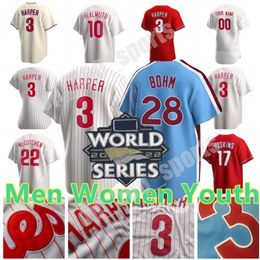 CUSTOM 2022 Custom 8 Nick Castellanos Jersey Bryce 3 Harper J. T. Realmuto 12 Kyle Schwarber Rhys Hoskins Aaron Nola Didi Gregorius Scott Ki