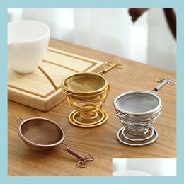 Tea Strainers Tea Leakages Net Stainless Steel Strainers Philtre Screen Strainer 3 Colours Metal Accessories Drop Delivery Home Garden Dh1Sf