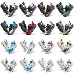 men women custom running shoes artoon animal design diy word black white blue red mens trainer 0241