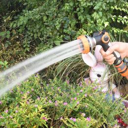 Watering Equipments Adjustable 8 Patterns Hand-Held Garden Water Gun Hose Nozzle Car Sprayer Tube Sprinkler For Home Cleaning Tools