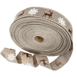 Gift Wrap Birthday For Men 40 Christmas Burlap Ribbon Snowflake Elks Santa Claues Tree Decorative DIY Wrapping