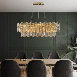 Chandeliers Phube Lighting Modern Crystal Chandelier For Dining Room Island Kitchen Cristal Hanging Lamp Home Decor Suspension Luminaire