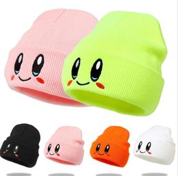 Pink Boy Girl Cartoon Knitted Warm Hat Cartoon Cute Design Cotton Hats