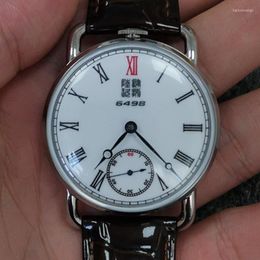 Wristwatches Men's Dress Watch St3620 Manual Mechanical Movement Enamel Dial Waterproof Retro Personality Micro Rotor 6498
