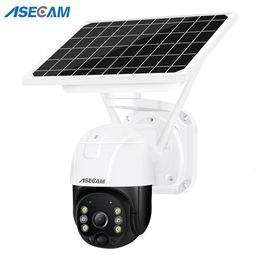 Dome Cameras 5MP 4G SIM Card Wifi Solar PTZ Outdoor PIR Human Detection Audio Wireless Colour Night Vision CCTV Battery Security 221117