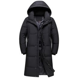 Men's Down Parkas Arrival Winter Jackets Overcoat Fashion Thicken Warm 90% White Duck Coats for Hooded Black Long Parka 221117