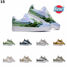 Hotsale Custom Shoes Casual Ayakkabı Erkekleri Kadınlar El Boyalı Anime Moda Erkek Eğitimleri Spor Sabaharları Color15