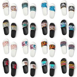 men women custom slippers shoes artoon animal design diy word black white blue red mens trainer 040