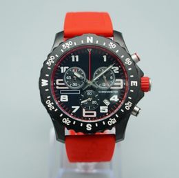 Luxury Master Design Men's Watch Japan Quartz Endurance Pro Avenger Chronograph 44mm Watches Red Rubber 1884 Men Watches Hardex Glass Wristwatches