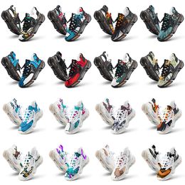 men women custom running shoes artoon animal design diy word black white blue red mens trainer 0223