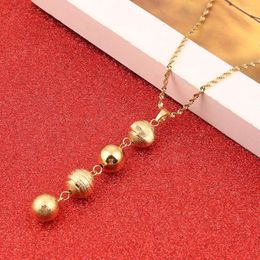 Pendant Necklaces Bead Necklace Jewelry Ball For Women Gold Color Africa Arab Middle East Ethiopian