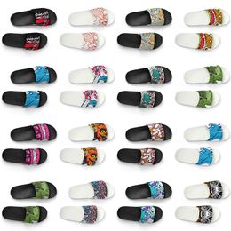 men women custom slippers shoes artoon animal design diy word black white blue red mens trainer 266