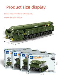 Wholesale aac bricks Kaizhi New Dongfeng Rocket Military Clay blocks Technic Four 4-in-1 Assembled Building Block Toys Small Particles Gifts for Children and Boys