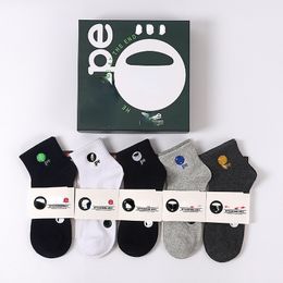 Boxed Tide Brand Socks Combed Cotton Short Sports Socks for Men