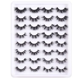 Handmade Reusable Mink False Eyelashes Curly Crisscross Messy Multilayer Thick 3D Fake Lashes Extensions Makeup Accessory for Eyes 3 Models DHL