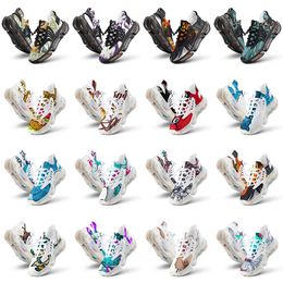 men women custom running shoes artoon animal design diy word black white blue red mens trainer 0139