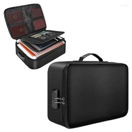 Briefcases Document Organiser Bag 4-Layer Large Space Fireproof Water-Resistant Zipper File Storage Case With Lock Gifts Portable Travel