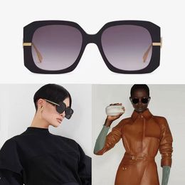 Saccoche sunglasses for women electroplating temple FF40065 acetate plate designer sunglasses oval frame original box