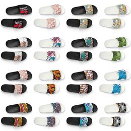 men women custom slippers shoes artoon animal design diy word black white blue red mens trainer 188