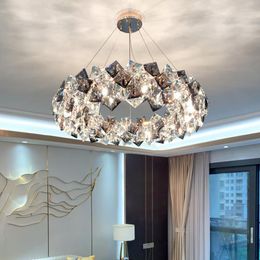 Chandeliers Postmodern Crystal Ceiling Chandelier Nordic Ins Creativity Industrial Style Living Room Bedroom Lighting Fixtures