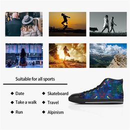 Sneakers Men casual shoesCustom Shoes Designer Canvas Women Fashion Black Orange Mid Cut Breathable Walking Jogging Color45520130