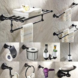 Bath Accessory Set Bathroom Hardware Oil Rubbed Bronze Towel Rack Bar Robe Hook Wall Mount Accessories