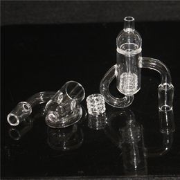 Smoking Diamond Knot Loop Recycler Banger Dab Nails With Gear Insert Carb Cap Quartz Banger Nail 10mm 14mm Male Female for oil rig