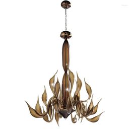 Chandeliers Italy Swan Chandelier Modern Murano Creative Art Glass Light 24 Head