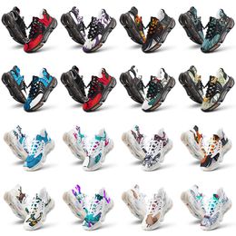 men women custom outdoor shoes artoon animal design diy word black white blue red mens trainer 0202