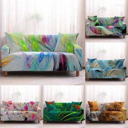 Chair Covers Colourful Graffiti Marble Sofa Cover Full Living Room All Inclusive Anti-dirty Cushion 3 Seat Furniture