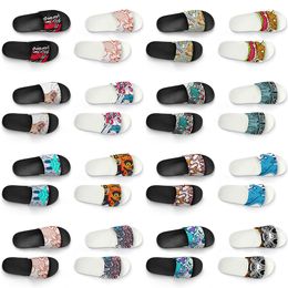 men women custom slippers shoes artoon animal design diy word black white blue red mens trainer 231