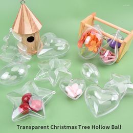 Party Decoration Heart Shape Transparent Plastic Ball Clear Craft Baubles For Christmas Wedding
