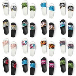 men women custom slippers shoes artoon animal design diy word black white blue red mens trainer 062