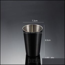 Tumblers 230Ml Tumblers 304 Stainless Steel Drinking Cups Metal Cup For Kids And Adts Beer Mug Drop Delivery Home Garden Kitchen Din Dh1X7