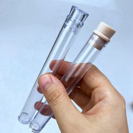 Transparent Plastic Smoking Pre-Roll Tube Empty Seal Jar Portable Storage Stash Case Package Box Rolling Handroller Cigarette Cigar Holder Tobacco Herb Bottle DHL