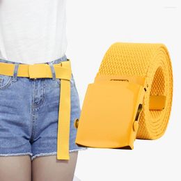 Belts Sizoc927 Men Women 130 Cm Long Candy Colour Yellow Grey Pink Canvas Belt Fashion Dress