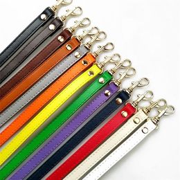 Bag Parts Accessories Plain Weave 120cm Shoulder strap DIY Handle PU Leather Strap Belts Buckle Long 221116