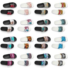 men women custom slippers shoes artoon animal design diy word black white blue red mens trainer 238