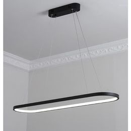 Pendant Lamps Modern Led Lights For Dining Room Parlor Aluminum Black/white Lamp Suspension Luminaire Lustres Lampadari