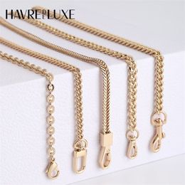 Bag Parts Accessories Golden Chain Metal Extension Chains Underarm Crossbody Shoulder Belt Replacement s Strap For Womens 221116