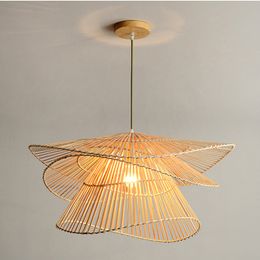 New Rattan Lamps Creative Multi-layered Pendant Lights Restaurant Dining Room Suspension Luminaire Decoration Living Room