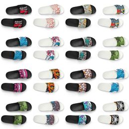 Slippers Custom Diy Men Animal Design Women Word Artoon Shoes Black White Blue Red Mens Trainer 246 215 Wo S s