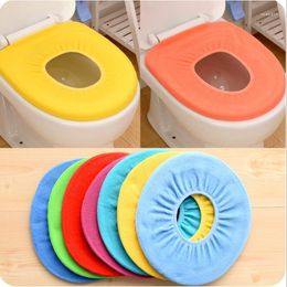Toilet Seat Covers Warmer Cover For Bathroom Products Pedestal Pan Cushion Pads Lycra Use In O-shaped Flush Comfortable Ss1730