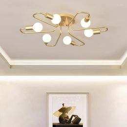 Chandeliers Nordic Chandelier Round Black Metal Lampshades For Living Room Ceiling Modern Lighting