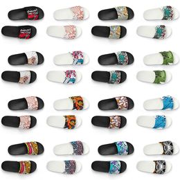 men women custom slippers shoes artoon animal design diy word black white blue red mens trainer 189