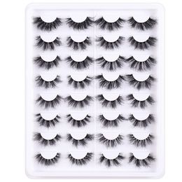 Handmade Reusable Mink False Eyelashes Messy Crisscross Multilayer Thick Curly 3D Fake Lashes Extensions Makeup Easy to Wear 3 Models DHL